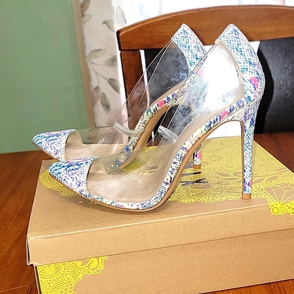 Mix no 6 colorful see through 4 inch heels - Picture 4 of 7